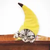 Zabawy kota urocze kapelusz domowy bananowy kształt nakrycia głowy dla małego psa i festiwalu zabawne strój ubrania