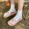 Gai Summer Slipper's Buty kreskówki Śliczne owoce otwarte palce klapki na zewnątrz miękki dolny slajdy sandały żeńskie QQ790 210625