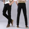 Wysokiej jakości męskie spodnie Cargo Casual Loose Multi Kieszonkowe Wojskowe Długie Spodnie dla Mężczyzn Joggers Plus Size 28-38 210608