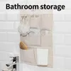 Borse portaoggetti Porta posteriore con 7 tasche Borsa organizer da appendere Appendere al muro Biancheria in cotone per camera da letto Cucina Bagno