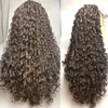 2021 nouveau noir longs bouclés avant de lacet perruques avec des cheveux de bébé pour tempérament femmes 13x4 cheveux bouclés avant de lacet perruques