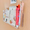 Hooks & Rails Transparent Wall-mounted Storage Box Home Dormitory Bunk Rack Living Room Kitchen Remote Control Holder Without Punching