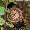 Relogio Masculino Woodme Promotion Wood Wood Crakt Birthmentが彼に贈られた箱の腕時計レザー210728