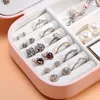 NEWPU Leather Jewelry Box Travel Bracelet Earring Storage Case Simple Portable ZZF11342