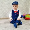 6 Morceau / Lot Nouveau-né Baby Garçons Vêtements Coton Enfant à manches longues Beaux Vest Gilet Pantalon Gentleman Costumes Boys Anniversaire Vêtements Ensemble 210226