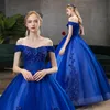 Gryffon Quinceaneraドレスパーティープロミドオフショルダーボールガウンクラシックレース刺繍ビンテージQuinceanera Dress Plus Szie