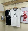 21SS дизайнеры Thirts Tee Mens Женская вышивка Письмо Печать Человек мода улица с коротким рукавом роскошь черный белый