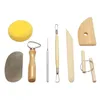 8 stks / set Herbruikbare DIY Pottery Tool Kit Home Handwerk Klei Sculptuur Keramiek Molding Tekening Gereedschap door zee LBB14571