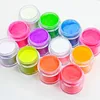 Nail Glitter 12 Jars (12Colors Powder ) Colored GLOW IN THE DARK Acrylic & Dipping For Nails Glow-In-The-Dark