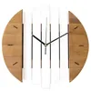 ساعات الحائط ساعة خشبية تصميم الحديثة خمر ريفي رث هادئة الفن ووتش المنزل الديكور