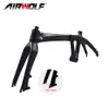 Airwolf 20 pouces cadre de vélos pliants en Fiber de carbone cadre de vélo BSA frein à disque cadres de vélo fourche 2 ans de garantie