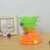 Three Levels Intelligence Toy for Cat Funny Cat Tower Puzzle Candy Color Grind Claws Amusement Ball Training Amusement Plate 211122