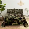 Bettwäsche-Sets, Camouflage-Bettlaken, Heim-Digitaldruck, Polyester-Bett, flach mit Kofferdruck