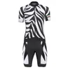 Racing sets zebra mönster cool mäns korta ärm jumpsuit triathlon kostym ropa ciclismo set maillot cykeltröjor kit skinsuit