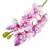 One Piece Artificial Latex Cymbidium Orchid Flowers Real Touch Good Quality Phalaenopsis Butterfly Orchids for Floral Decoration