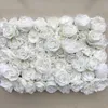 White Gold 3D Flower Wall Panel Flower Runner Wedding Artificial Silk Rose Peony Wedding Backdrop Decoration 24pcs/lot TONGFENG