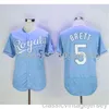 자수 George Brett, 미국 야구 유명한 저지 스티치 남성 여성 청소년 야구 저지 크기 XS-6XL