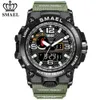 SMAEL Moda Mens Relógios LED Sport Waterproof Watches Mens Top Marca de Luxo Digital Masculino de Quartzo Relógio Relogio Masculino X0625