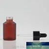 Flacone contagocce in vetro gelo Olio essenziale rosso rosa 15ML Flacone da 30ML Contenitore per imballaggio siero essenza cosmetica 20 pz / lotto