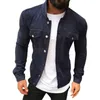 Men's Jackets Men Outwear Pockets Slim-fitting Regular Sleeve Warm Pure Color Jacket Coat For Dating