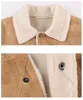 Inverno retro jaqueta de couro homens lã jaqueta quente casacos casaco masculino outwear masculino casual casual engrossar overcoats à prova de vento 211009