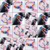 Beaded、Wojiaer 108 Meditation MTI-Layer Long Strands Bracelets 7 Chakra Yoga Natural Round Rose Quartz Mala Beads Tassel Jewelry Drov Delev