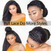 Kinky Straight Wig Full Lace Perruques de cheveux humains pour les femmes noires 250 Densité U Part Perruque Yaki Full Lace Wig Lace Front Wigs EverBeauty