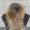 Collier de fourrure en cuir 100% authentique écharpe de cheveux de raton laveur 70 cm garniture de fourrure manteau bande de fourrure/collier de raton laveur à capuche L9 H0923