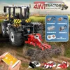 De RC Tractor Fastrac 4000er Tractor Set Bouwstenen 4 IN 1 High-Tech Landbouwwagen MOC-25371 MOLD KING 17019 Modelonderdelen Kinderen Kerstmis Speelgoed Geschenken