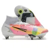 2021 Hommes Chaussures de football Mercurial Superfly VIII VIII ELITE SG PRO ANTIC STOCK TARDS Bottes de football Ronaldo CR7 Futsal Formation confortable