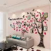 Chaud Photo Arbre 3D Qualité Acrylique Stickers Muraux Cadre Photo Pour La Décoration Intérieure DIY Creative Oiseau Arbre Fond Fonds D'écran Autocollant T200601