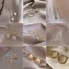 5A+2021 Jewelry 925 silver needle earrings fashion trend web celebrity pearl temperament socialite pendant wholesale girls show thin XZ1685