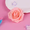 100Pcs PE Foam Rose Flower Head 7CM Artificial Flowers Bouquet Handmade Wedding Home Decoration Festive & Party scrapbook 210706