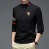 Top Grade Autum Winter Designer Fashion Brand Luxury Knit Half Turtleneck Men Warm Woolen Sweater Casual Mens Clothing 211018