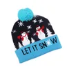 Zimowe Kapelusze Dzianiny Designer Ciepłe Prom Beanie z łosia Snowman Santa Claus Choinki Jacquard Splot Gorro dla dorosłych Mężczyzna Kobiet Dzieci Head Weam