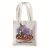 Halloween Pumpkin cute printed canvas bag casual carrying environmental shopping bag