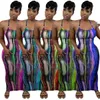 甘いクールな黒人の女の子ボディコンのためのMidiのドレスのための女性の衣装のホリデービーチパーティーとクラブの背中のサンドレス卸売210525