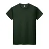 Новая круглая шея сплошная цветная футболка летняя рубашка хлопчатобумажной дна с короткими рукавами и женщин полусмысленные 57