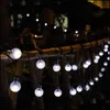 Andere feestelijke feestartikelen Home Garden Solar String Lights Outdoor 60 LED Crystal Globe Lighting met 8-Modi Waterdichte Power Patio Ligh