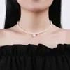 GN Pearl Choker Halsband 4-5mm Naturlig sötvattenspärlor Hängsmycke Kedja Finns Jewerly Gnpearl för Kvinnor Flickor Gåva