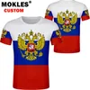 T-Shirts mit Nationalflagge Russlands, Volks-T-Shirt Russland cccp ussr, Mode-Ethno-Stil, lässig, Sport, Harajuku, Hip-Hop-T-Shirt X0602