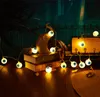 Halloween-LED-Augapfel-Lampe, Geisteraugen, Lichter, Lichterkette, Feiertags-Party-Dekoration, batteriebetrieben, 3 m, 20 LEDs, buntes Licht