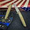 Snelle verzending Damascus kogellager flipper vouwmes VG10 DAMASCUS stalen mes tweekleurige G10 + staal handgreep met pocketclip