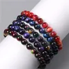 Elastic braceletes jóias artesanais homens 8 mm colorido tigre olho beads pulseira para mulheres chakra cura polonês pedra pulseira
