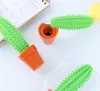 cute green cactus ballpoint pens 0.5mm kawaii blue ink signature ball point pen kids gift school office supplies korean stationery