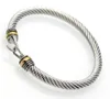Популярный браслет в форме крюка из стальной проволоки, золотой браслет, женский браслет из нержавеющей стали