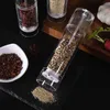 Salt and Pepper Grinder Set - Clear Acrylic Manual Spices Mills, Perfect For Sea Peppercorns, kitchen Accessories 210611