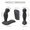 Nxy Sex Vibrators Toys for Men Prostate Massager Vibrator Butt Plug Anal Tail Rotating Wireless Remote Usb Charging Adult Products Male 1227