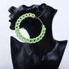 SHY 80mm Large Circle Chain Link Statement Orecchino Punk Orecchini a cerchio Cuba