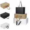 Gift Boxes Home Storage Foldable Cartons Solid Color Children Men Women Shoe Container Convenient Kraft Paper 7sx G2